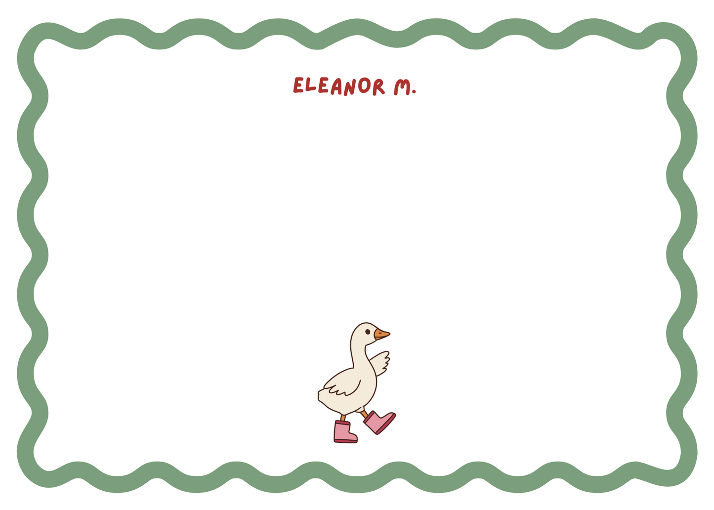 Notecards Girl Goose