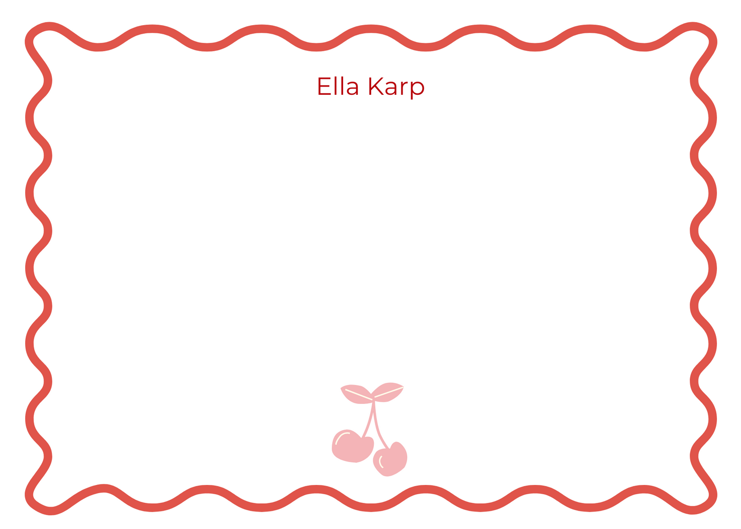 Notecard Cherry