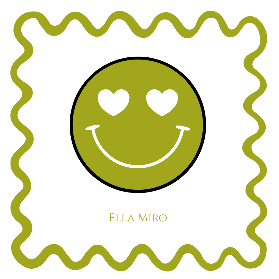 Green Happy face Gift Tag