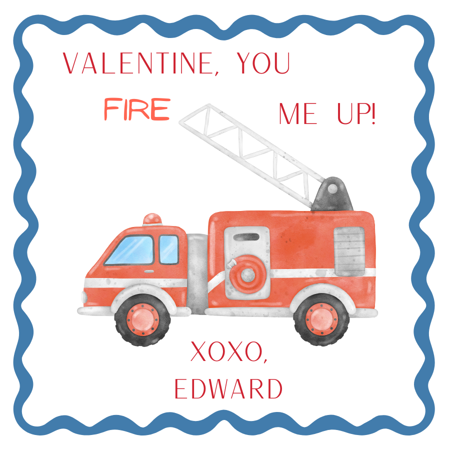 Valentine's Day Fire truck