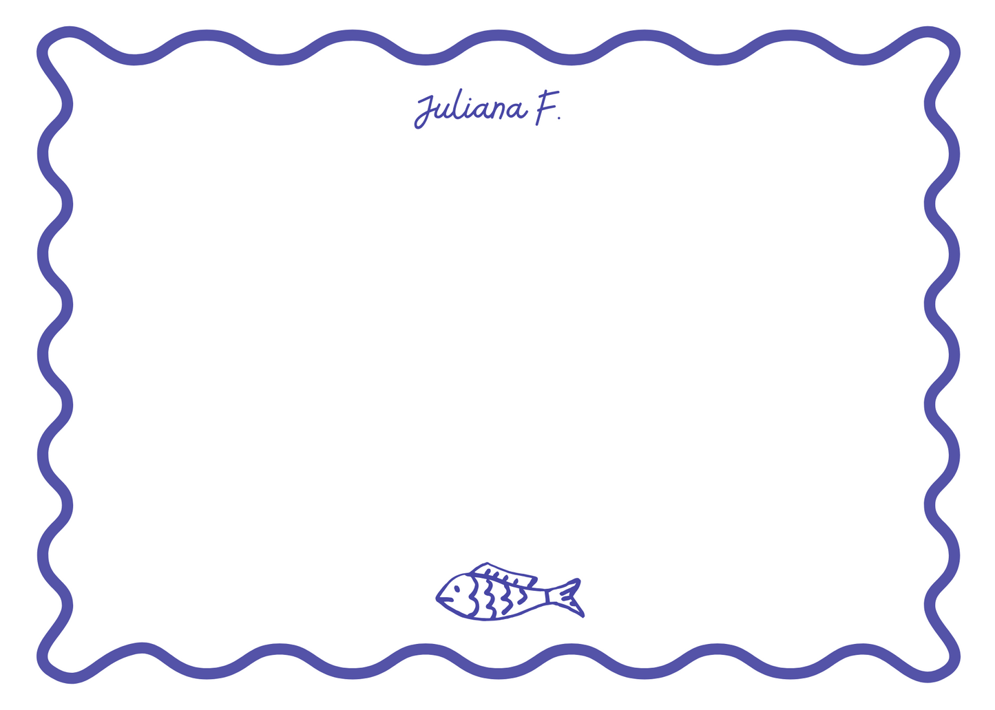 Notecards Coastal Blue Fish
