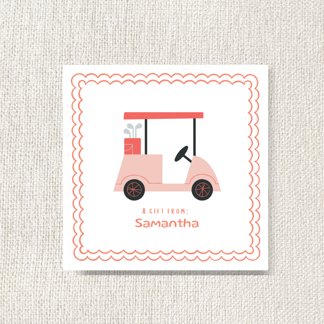 Golf Cart Gift Tag
