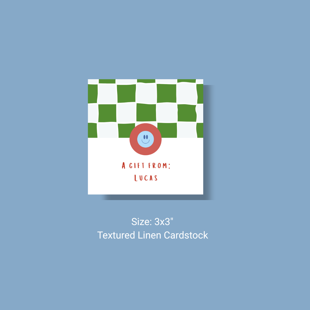 Happy face Birthday Tag