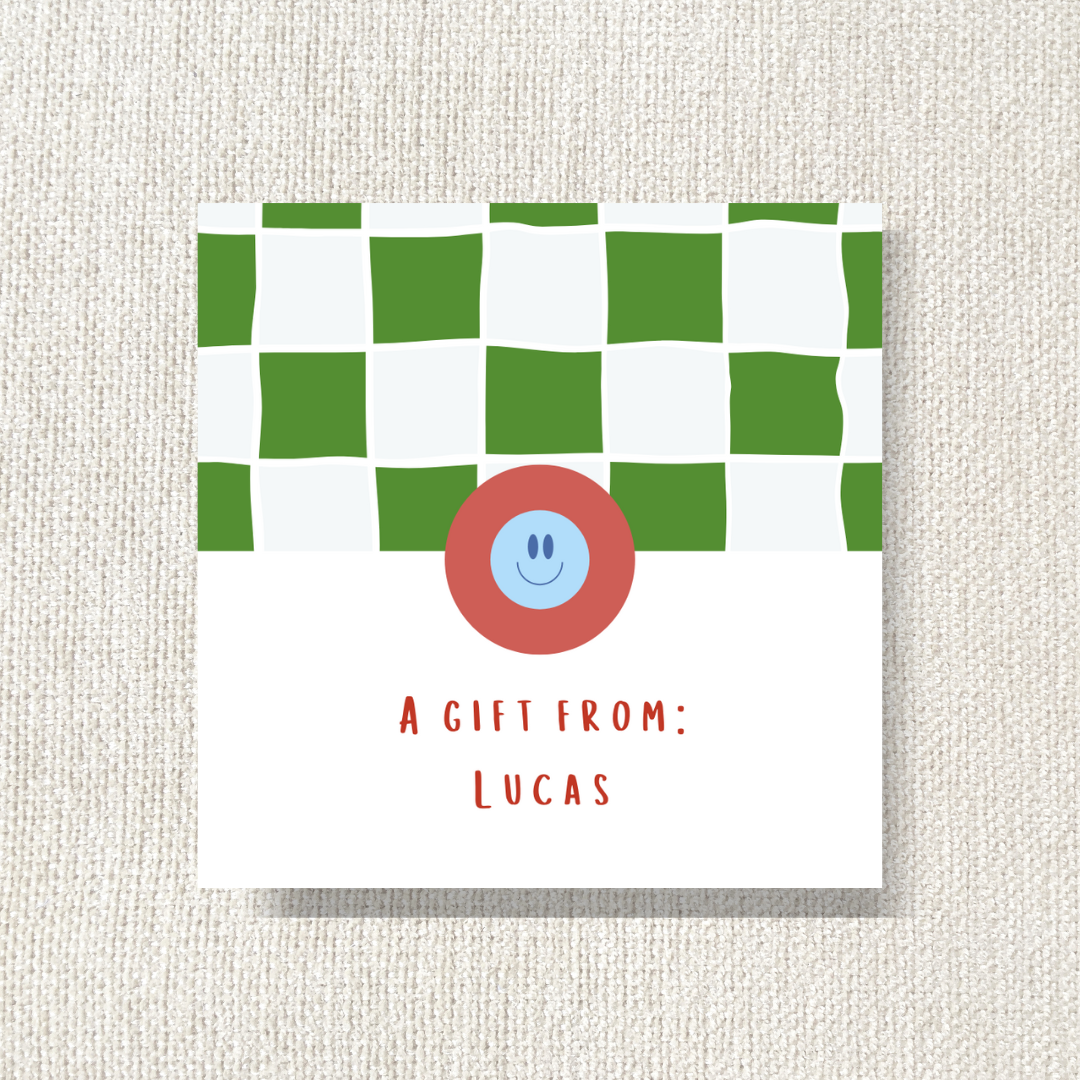 Happy face Birthday Tag