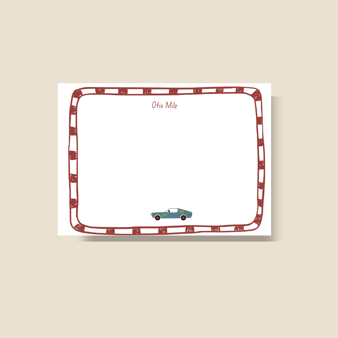 Notecards Kids Car