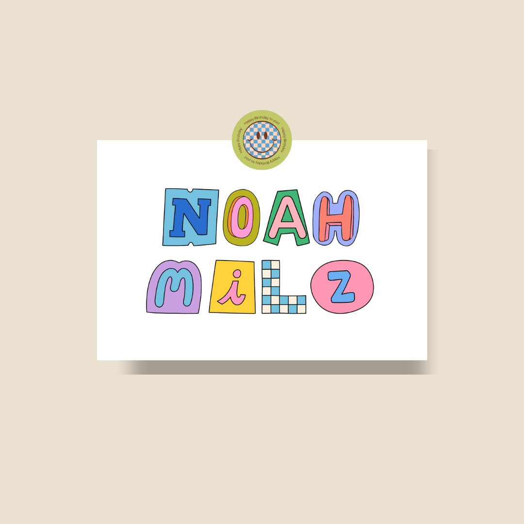 Stickers - Green/Blue Happy Face