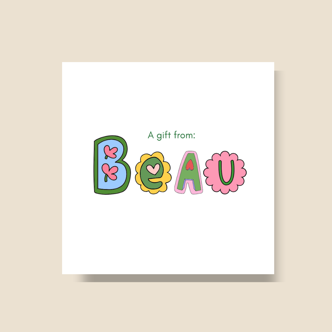 Personalized Square Gift Tag