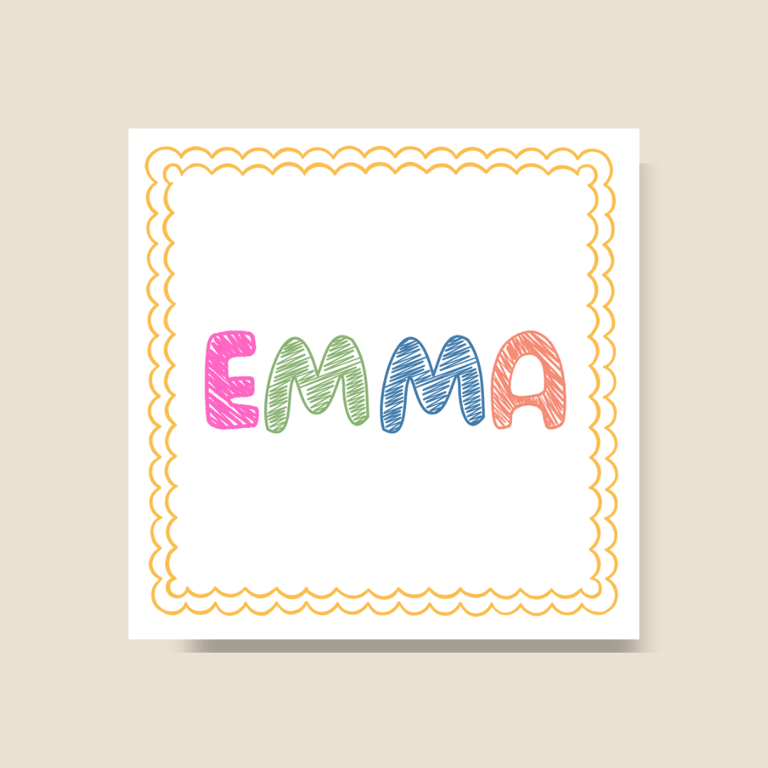 Custom Name Square Gift Tag