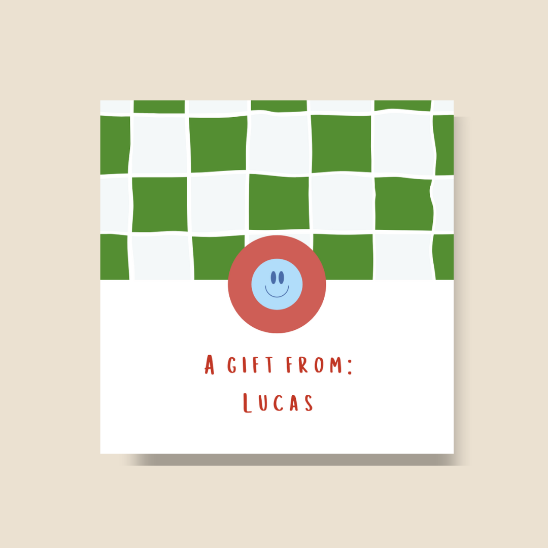 Happy face Birthday Tag