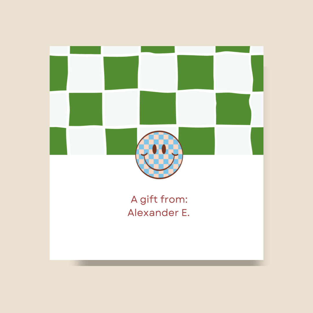 Checkered Smiley Face