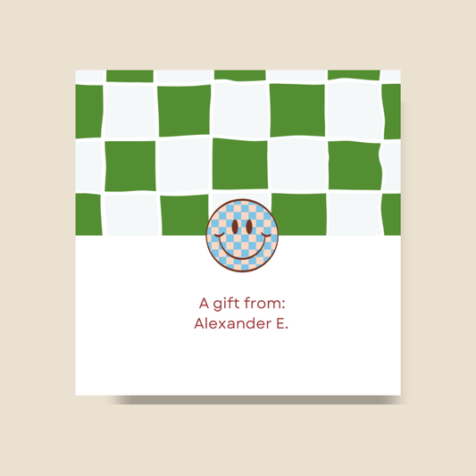 Checkered Smiley Face