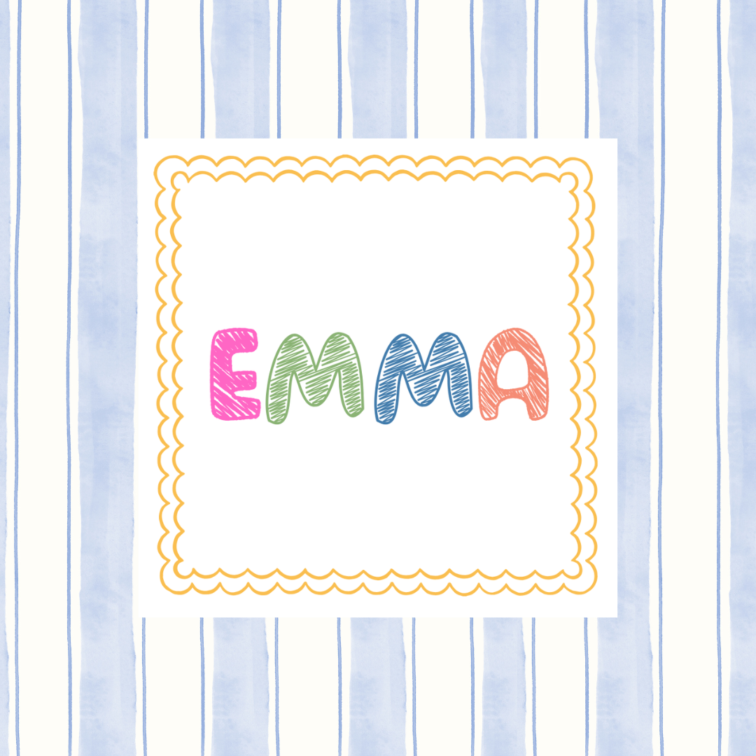 Custom Name Square Gift Tag