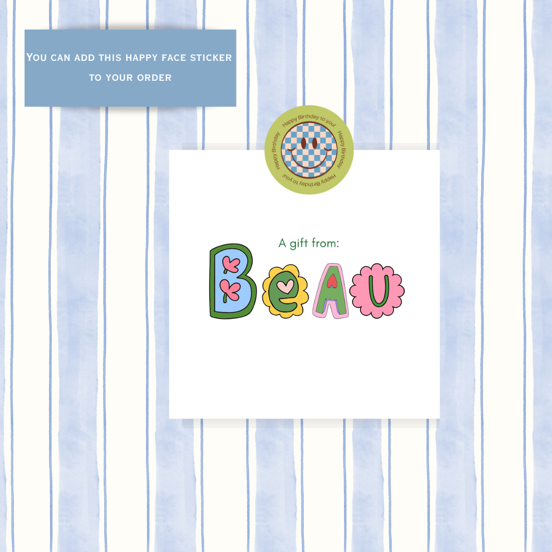Personalized Square Gift Tag