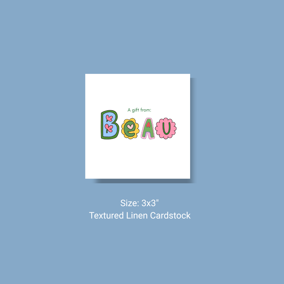 Personalized Square Gift Tag