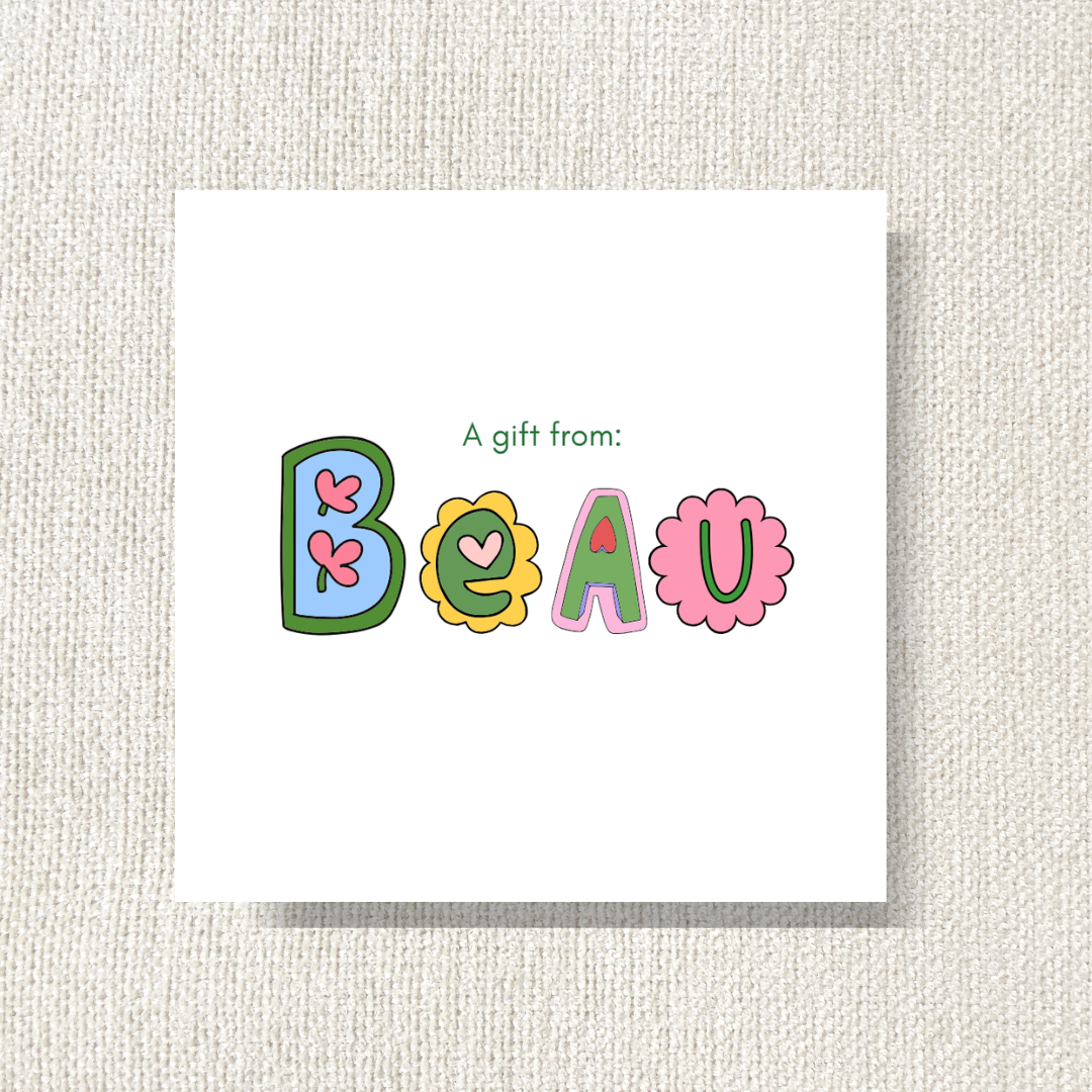 Personalized Square Gift Tag