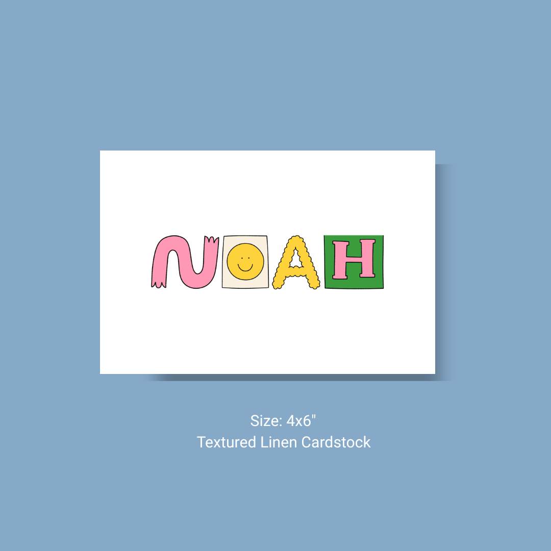 Personalized Cards Happy Font