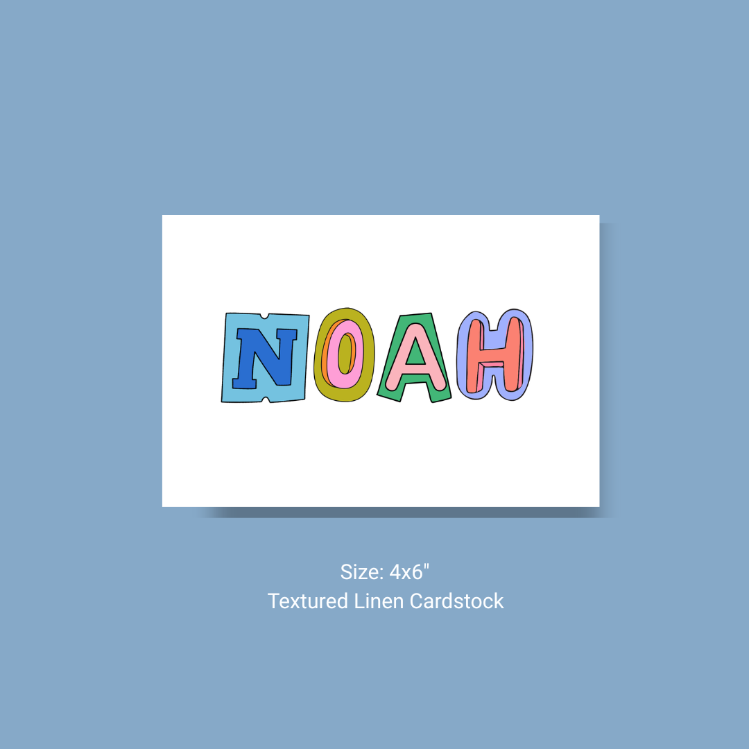 Personalized Cards- Fun Font