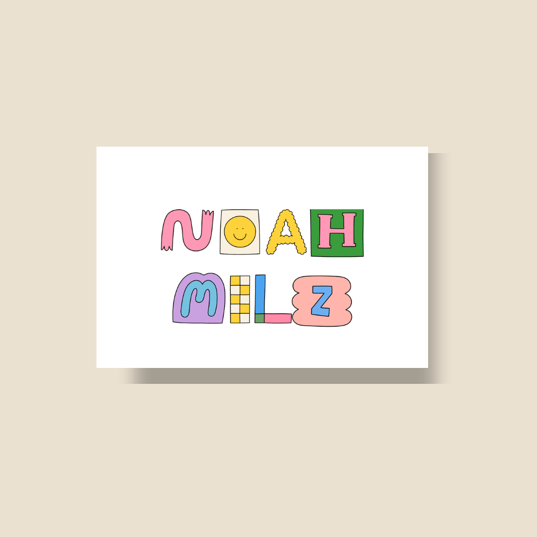 Personalized Cards Happy Font