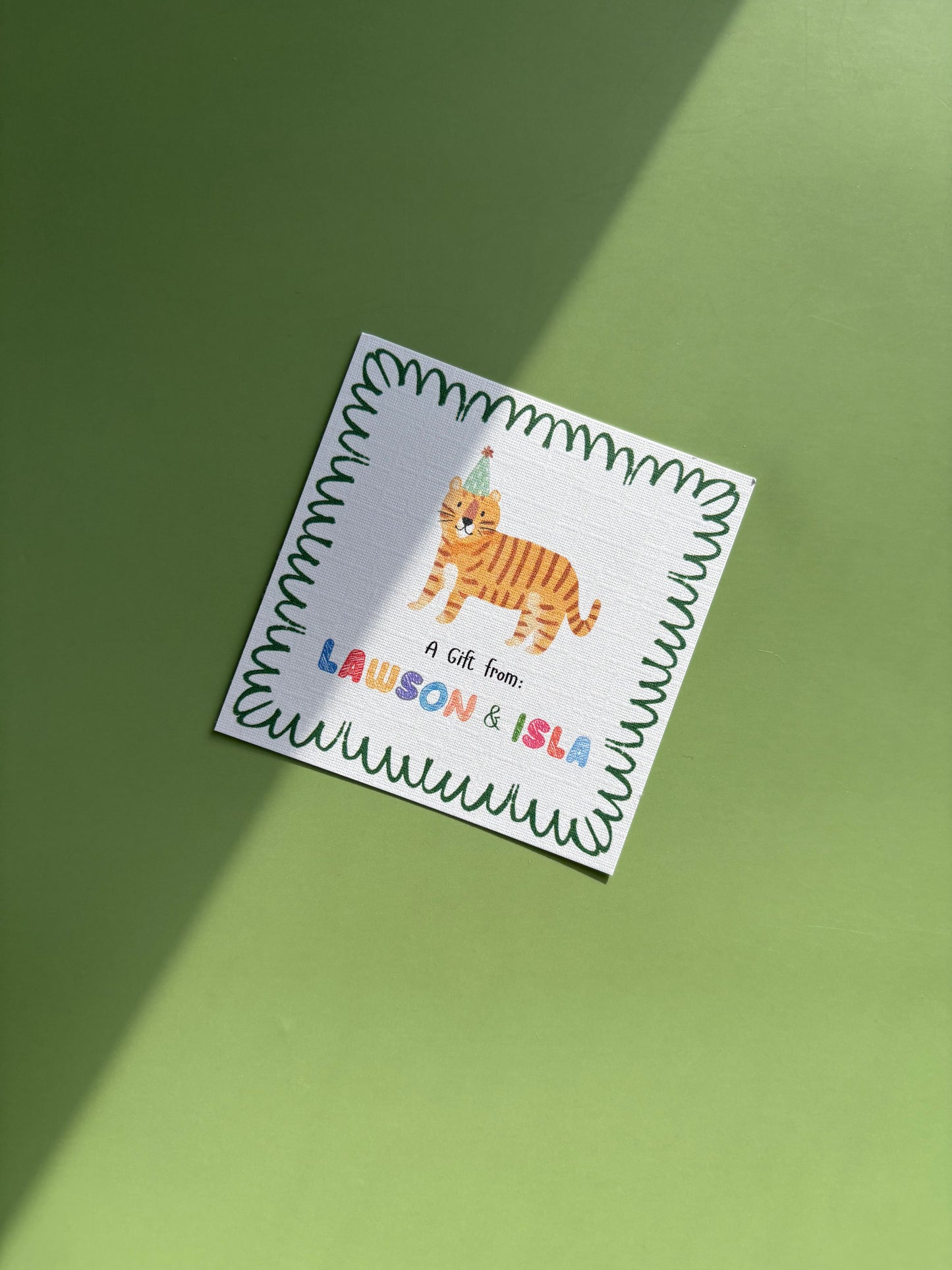 Lion Birthday Hat - Gift Tag