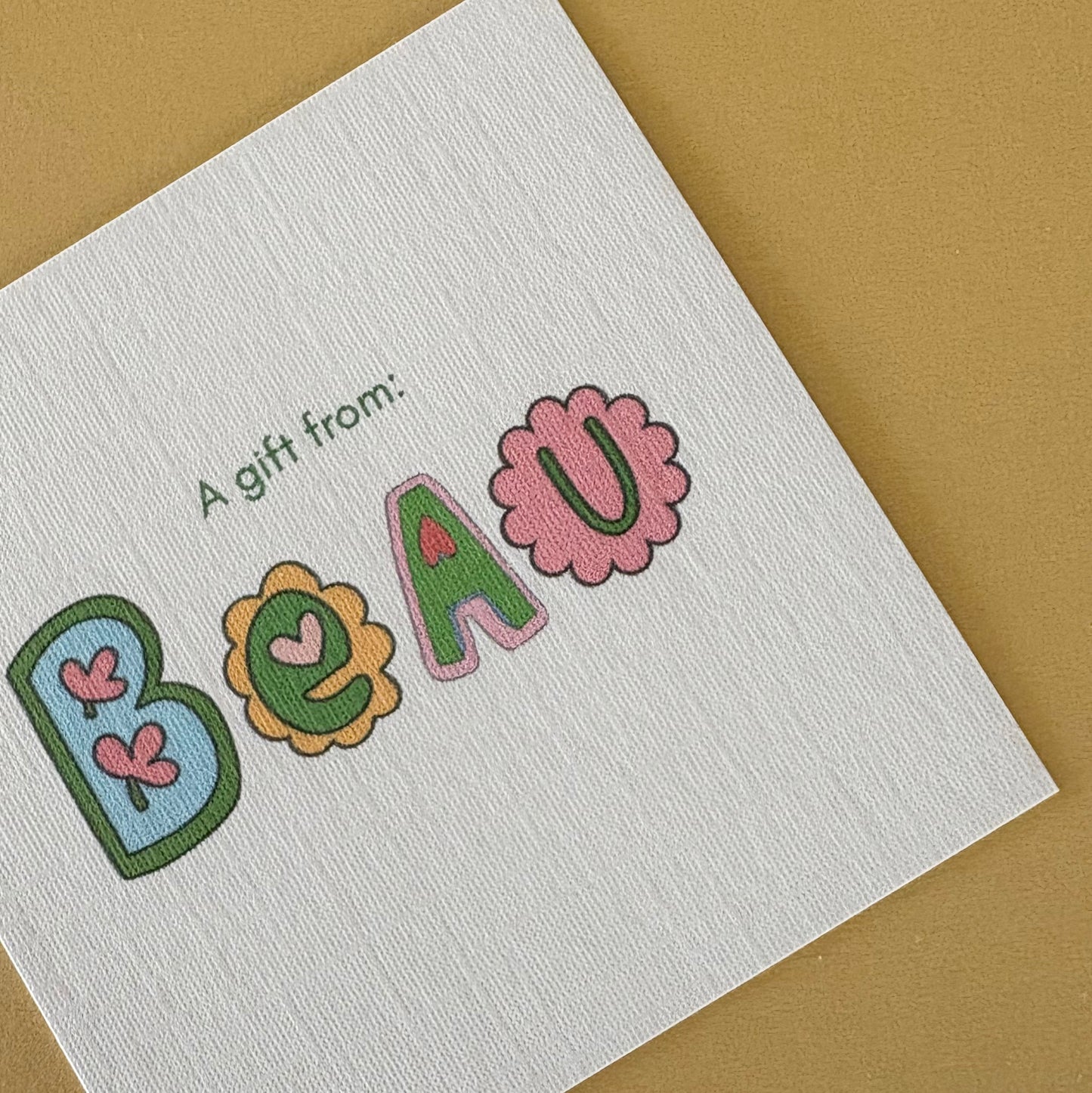 Personalized Square Gift Tag