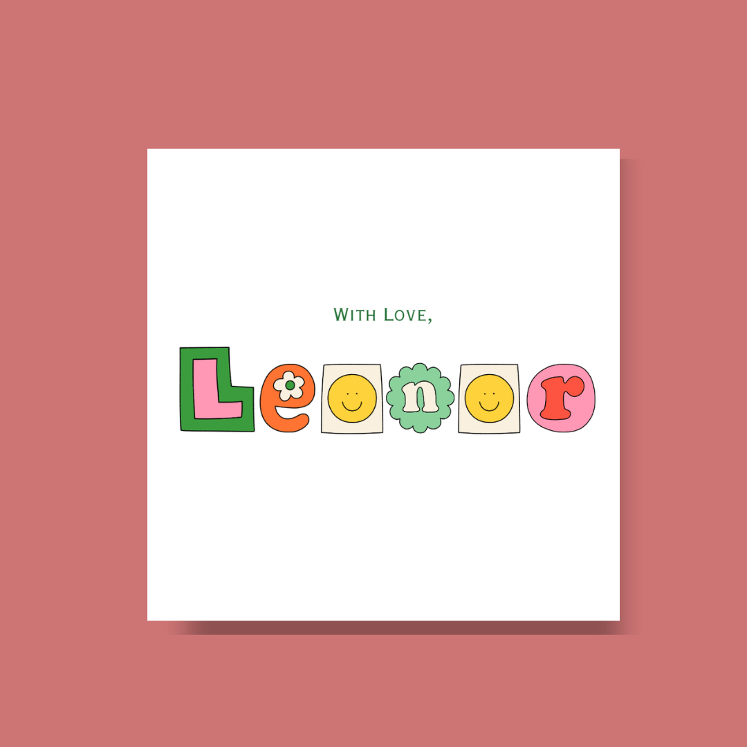 Personalized Square Gift Tag