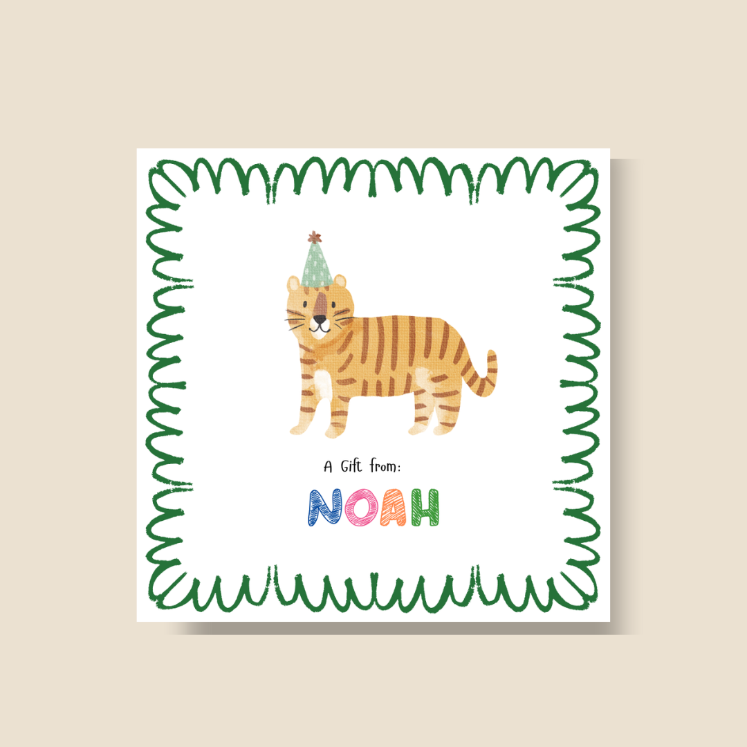 Lion Birthday Hat - Gift Tag