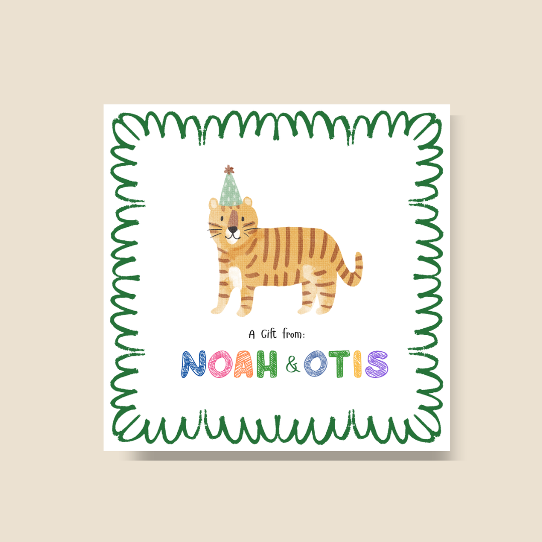 Lion Birthday Hat - Gift Tag