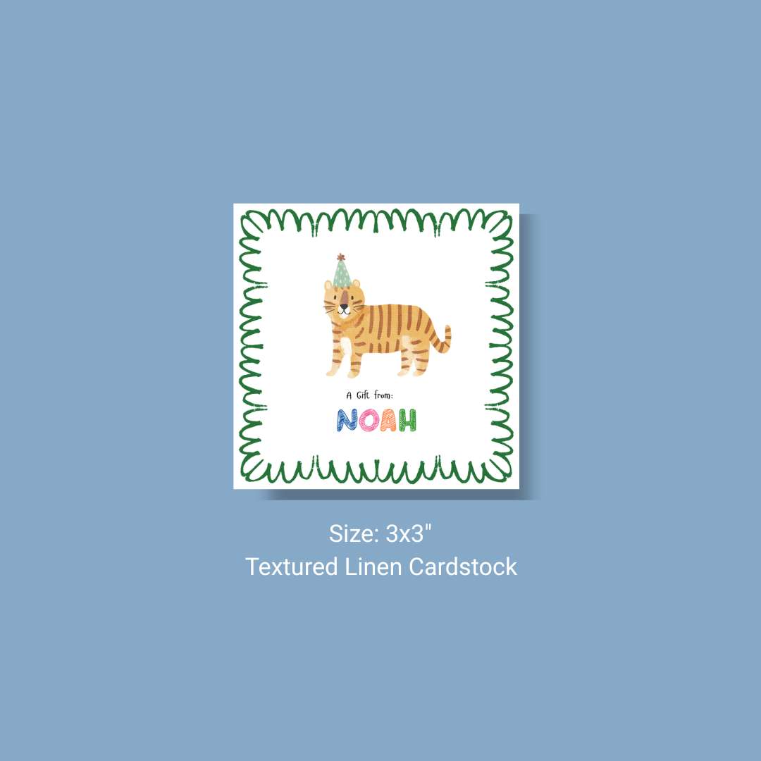Lion Birthday Hat - Gift Tag