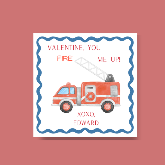 Valentine's Day Fire truck