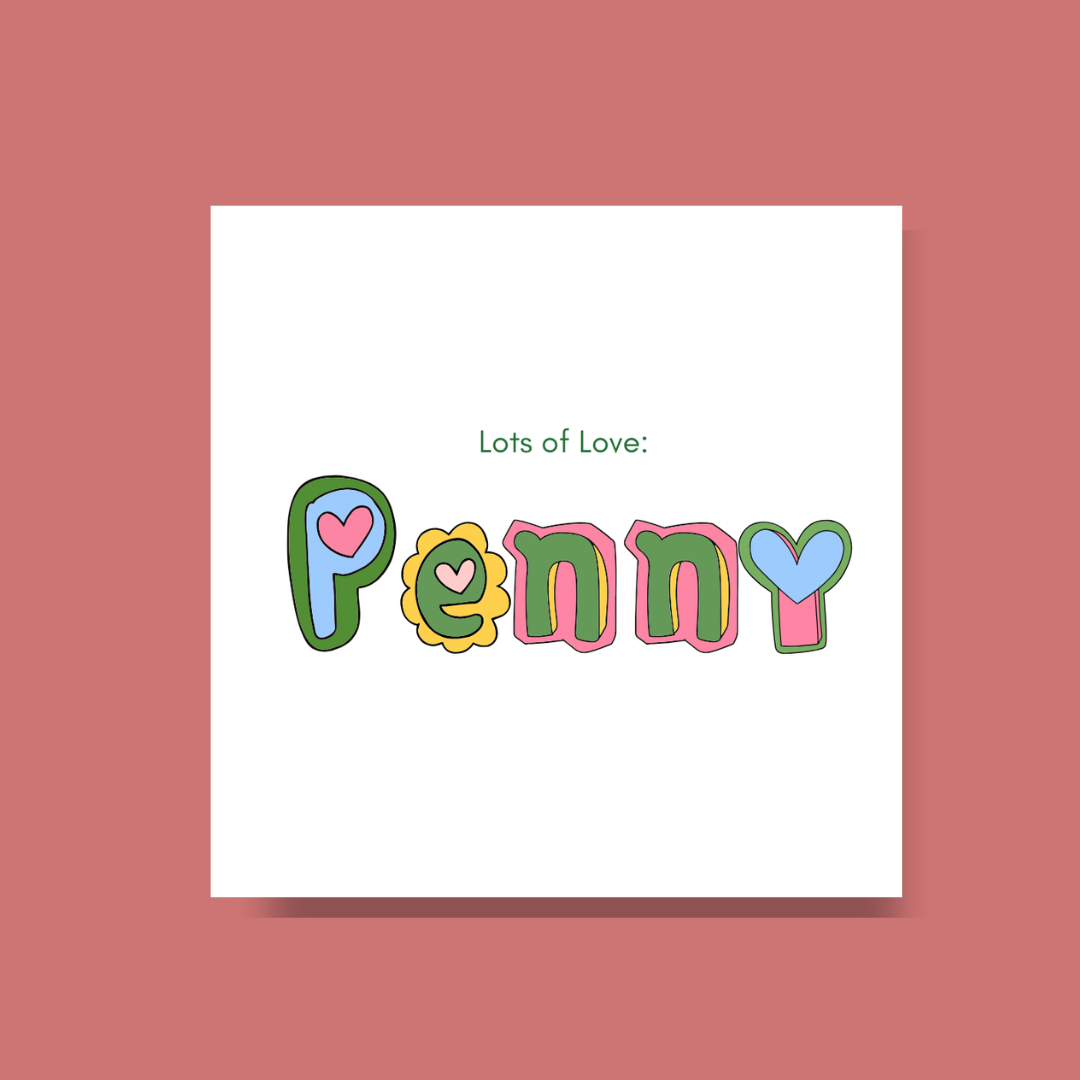 Personalized Square Gift Tag